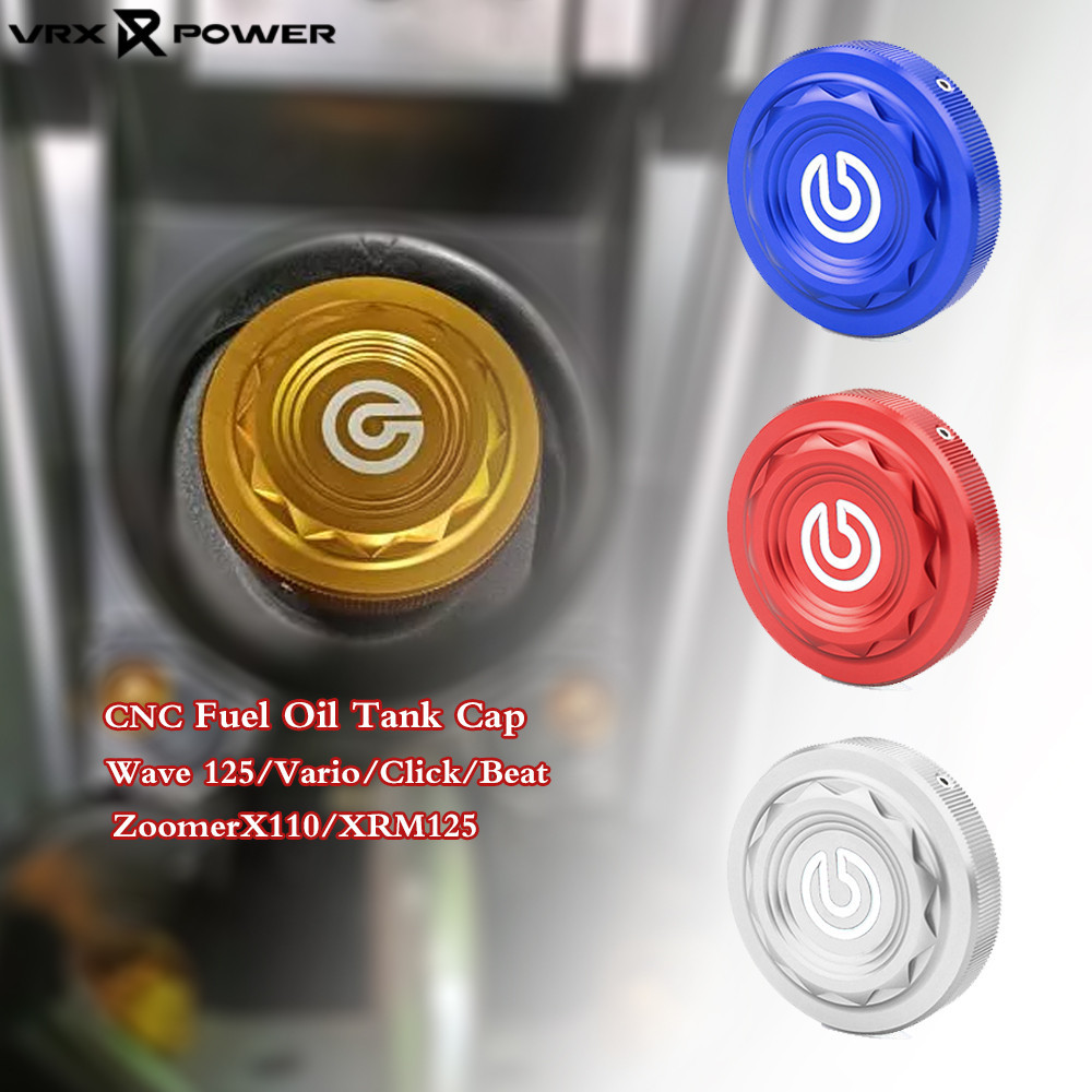 ฝาครอบถังน้ํามันเชื้อเพลิง CNC สําหรับรถจักรยานยนต์ Honda Vario Click160 Beat Zoomer X110 Wave 125
