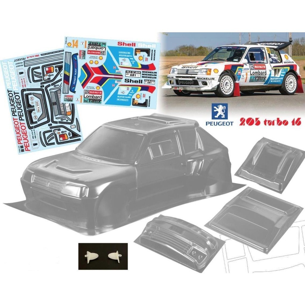 เคสรถดริฟท์ สําหรับ Tc205 Peugeot Peugeot 205 T16 Rally 1/10