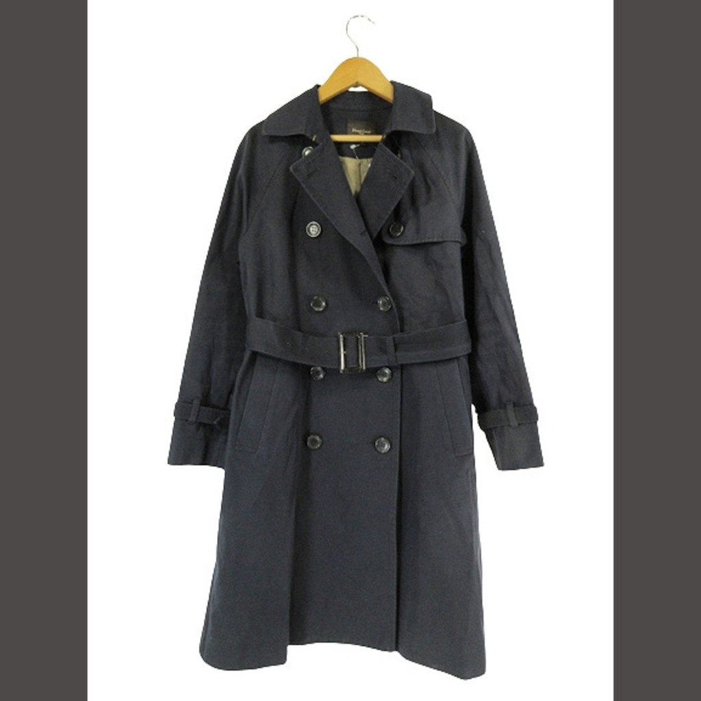 Demi-luxe BEAMS เสื้อโค้ท Trench Coat แขนยาว สีพื้น 36 จากญี่ปุ่น มือสอง
