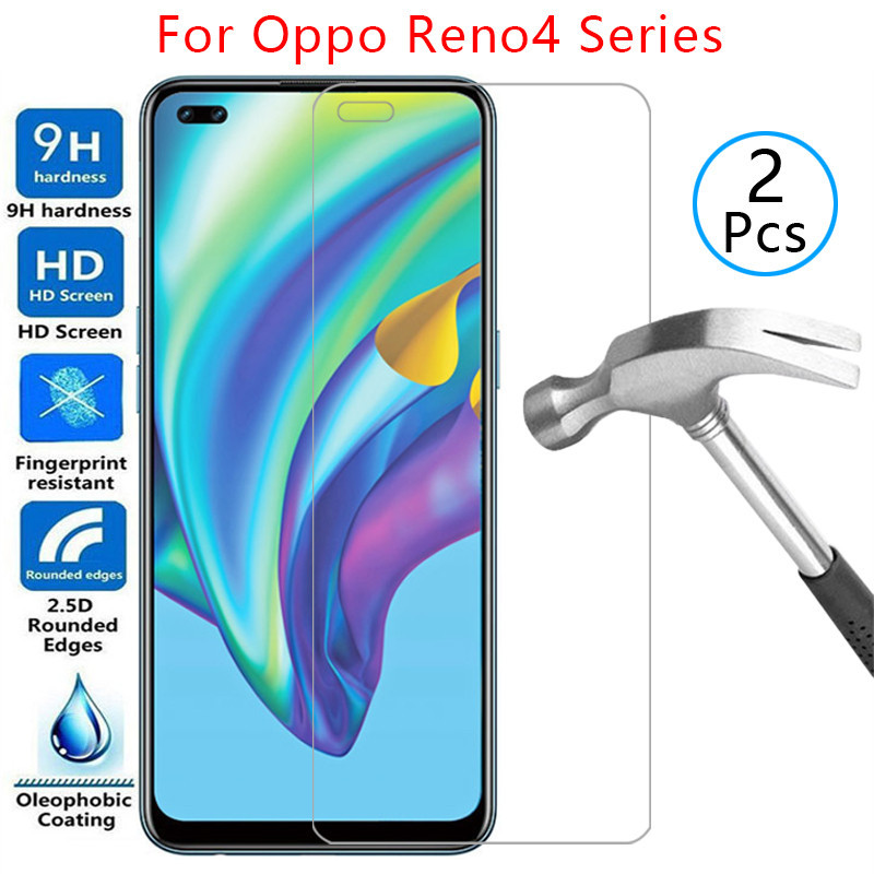 สําหรับOppo Reno4 Reno5 Lite Fฝาครอบป้องกันหน้าจอกระจกนิรภัยบนRemo 4F 5F 4Lite 5Liteป้องกันโทรศัพท์C
