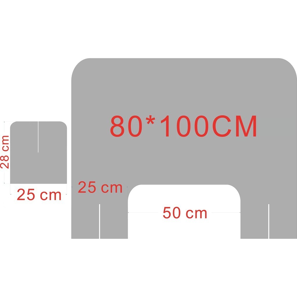 ฉากอะคริลิค อะคริลิคใส แผ่นกั้นอะคริลิค ฉากกั้น พร้อมส่ง 40x60/80x120 ฉากกั้นสำหรับร้านอาหาร คาเฟ่ เคาน์เตอร์ โต๊ะออฟฟิศ - รูปที่ 3