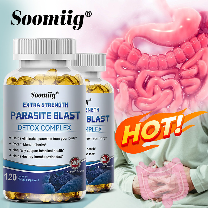 Soomiig Extra Strength อาหารเสริมดีท็อกซ์ Parasite Gut Cleanse and Detox สําหรับผู้ชายและผู้หญิง รอง