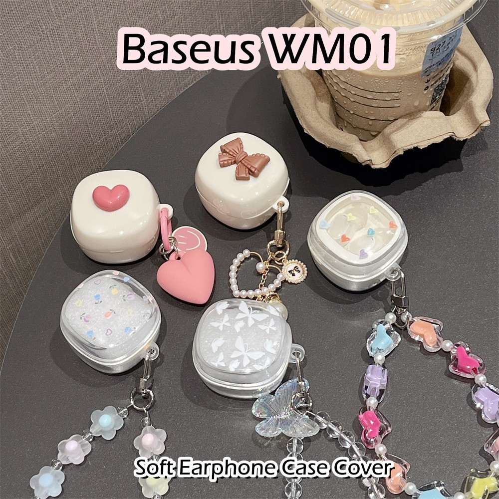 พร้อมส่ง! นําไปใช้กับ Baseus WM01 เคส Case เคสหูฟัง การ์ตูนสร้างสรรค์  ซิลิโคนนุ่ม เคส เคสหูฟัง