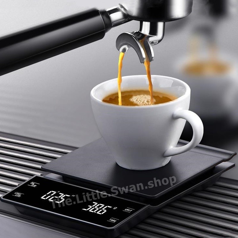 ตาชั่งอาหาร ที่ชั่งน้ำหนักกาแฟ  EK6002 เครื่องชั่งกาแฟดริป มีนาฬิกาจับเวลาในตัว มีแผ่นซิลิโคนกันลื่น