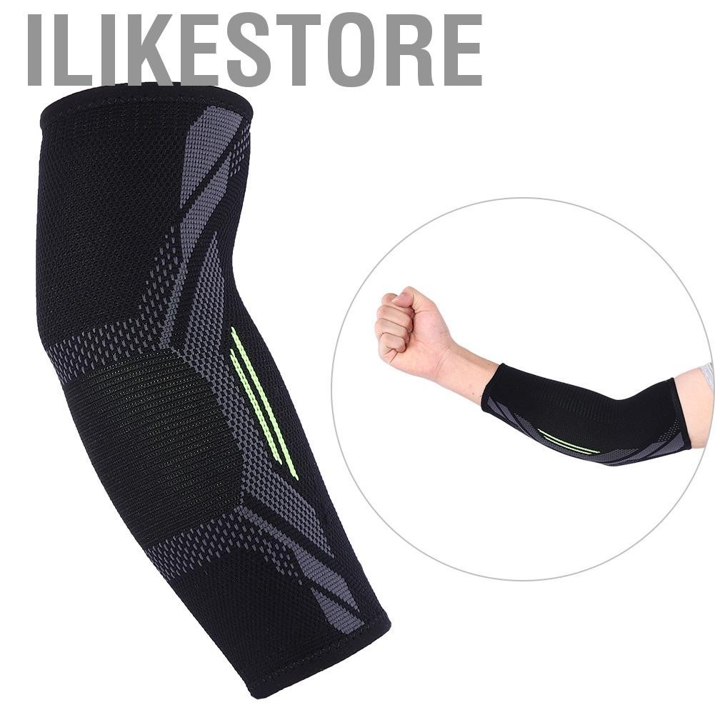 Ilikestore ข้อศอกแขนป้องกันรั้ง 1 ชิ้นสีดำ U Nisex กีฬาสนับสนุนป้องกันยามแขน