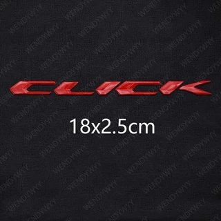 ใหม่ สติกเกอร์ตราสัญลักษณ์ 3D ลายนูน รูปตัวอักษร Honda Click 160 กันน้ํา สําหรับติดตกแต่งล้อรถมอเตอร์ไซค์ 2 ชิ้น