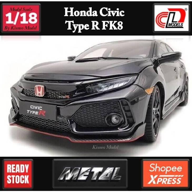 รถสะสม โมเดลรถcivic Honda civic typeR FD FK ขนาด สเกล scale 1:18 1/18  โมเดลรถของขวัญ