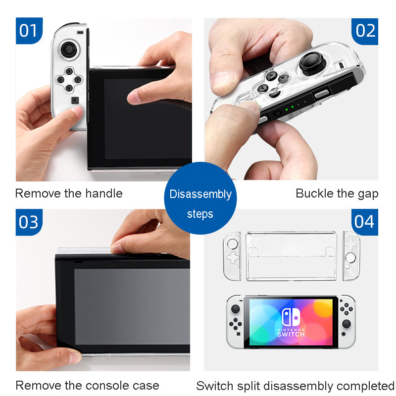 Haifva เคสป้องกัน สําหรับ Nintendo Switch OLED TPU ใส เคสป้องกัน สําหรับ NS OLED อุปกรณ์เสริมเกม