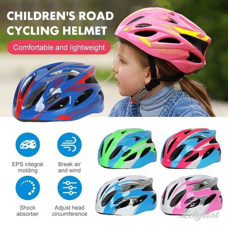 หมวกกันน็อคสำหรับขี่จักรยานสำหรับเด็กขนาด 48-54 ซม. หมวกกันน็อคปั่นจักรยานเสือหมอบน้ำหนักเบาหมวกนิรภัยสำหรับขี่จักรยานแบบปรับได้สำหรับทั้งชายและหญิง