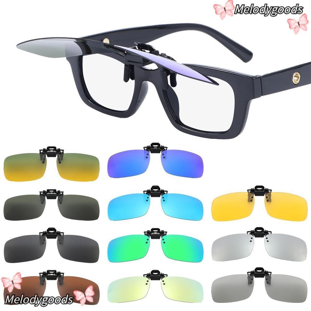 MELODG Clip-on Sunglasses Outdoor Flip Up Anti-Glare Eyewear Driving Glasses