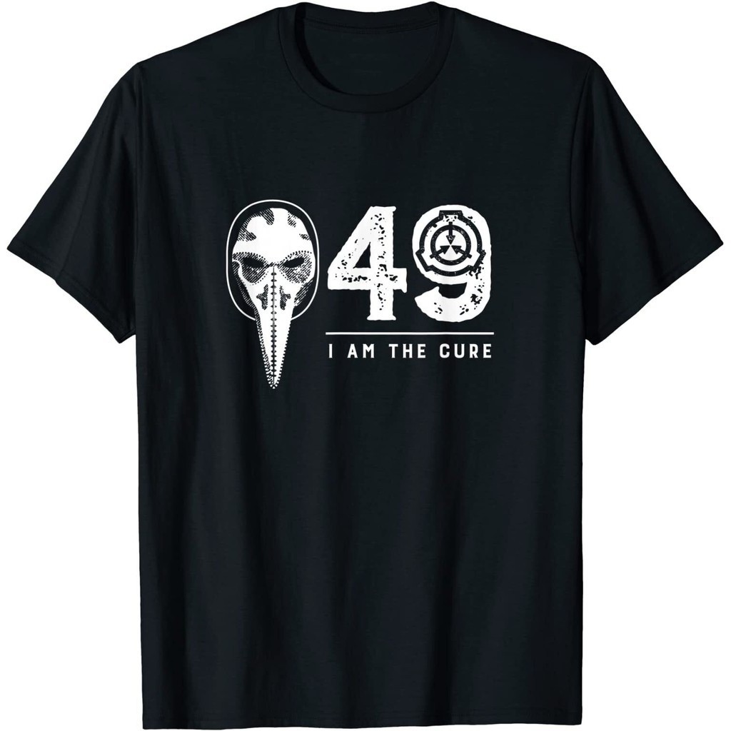 เสื้อยืด พิมพ์ลาย I Am The Cure Scp-049 Plague Doctor Scp Foundation สําหรับผู้ชาย