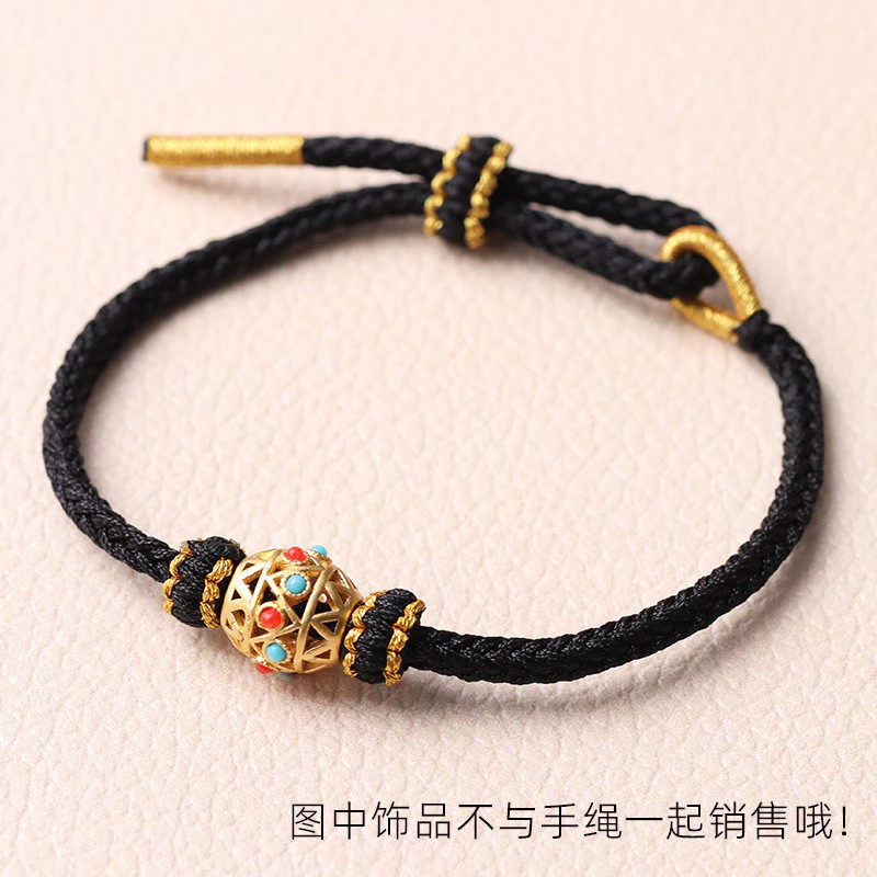 สร้อยข้อมือลูกปัดสีแดง DIY ประดับหยก thumbnail 5
