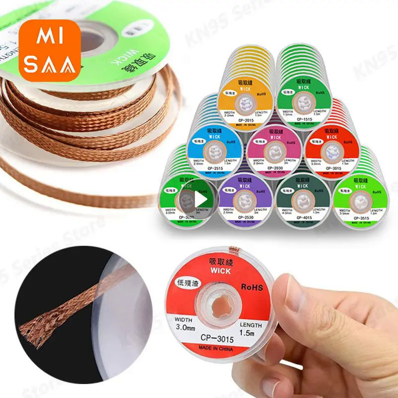 1-3.5mm Desoldering Mesh Braid Tape Copper Welding Point Solder Remover Wire Soldering Wick Tin Lead