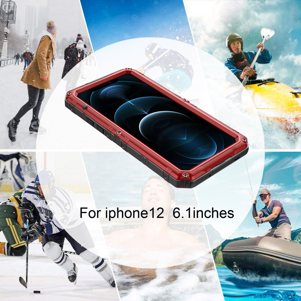 เคสโทรศัพท์มือถือโลหะ กันน้ํา สําหรับ Apple iPhone 7 8 11 12 13 14 Plus SE XR XS Max
