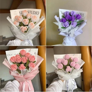 10Pcs 30cm ลวดกํามะหยี่ดออกไม้ DIY ดอกไม้ เด็กทำงานฝีมือ ขึ้น สีมาการอง เด็ก ของขวัญ เทศกาล ของตกแต