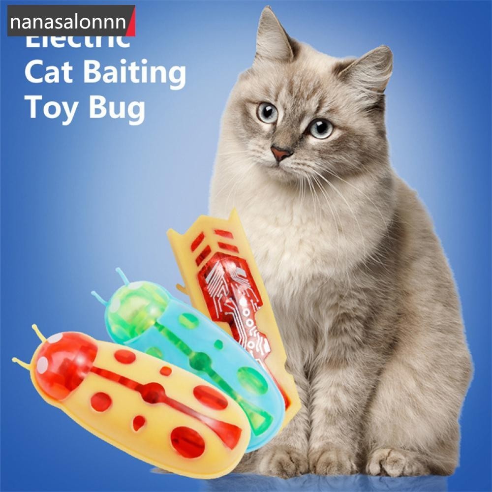Nanasn| ของเล่นแมลงเต่าทองไฟฟ้าอัตโนมัติ แบบโต้ตอบ ของเล่นสําหรับสัตว์เลี้ยง A9V7[OVSA]