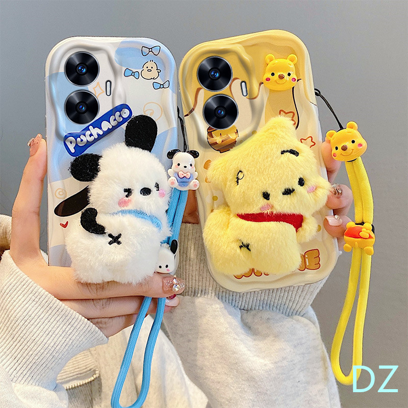 เคส Realme C55 C53 C35 กรณีโทรศัพท์มือถือ ตุ๊กตาน่ารัก สร้อยข้อมือ TYMR