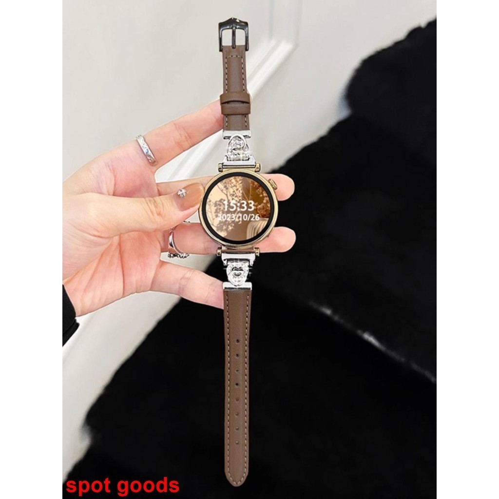 สายนาฬิกาข้อมือหนัง ดูสูง สําหรับ Huawei watch GT4 3pro watch4 3 Honor magic2