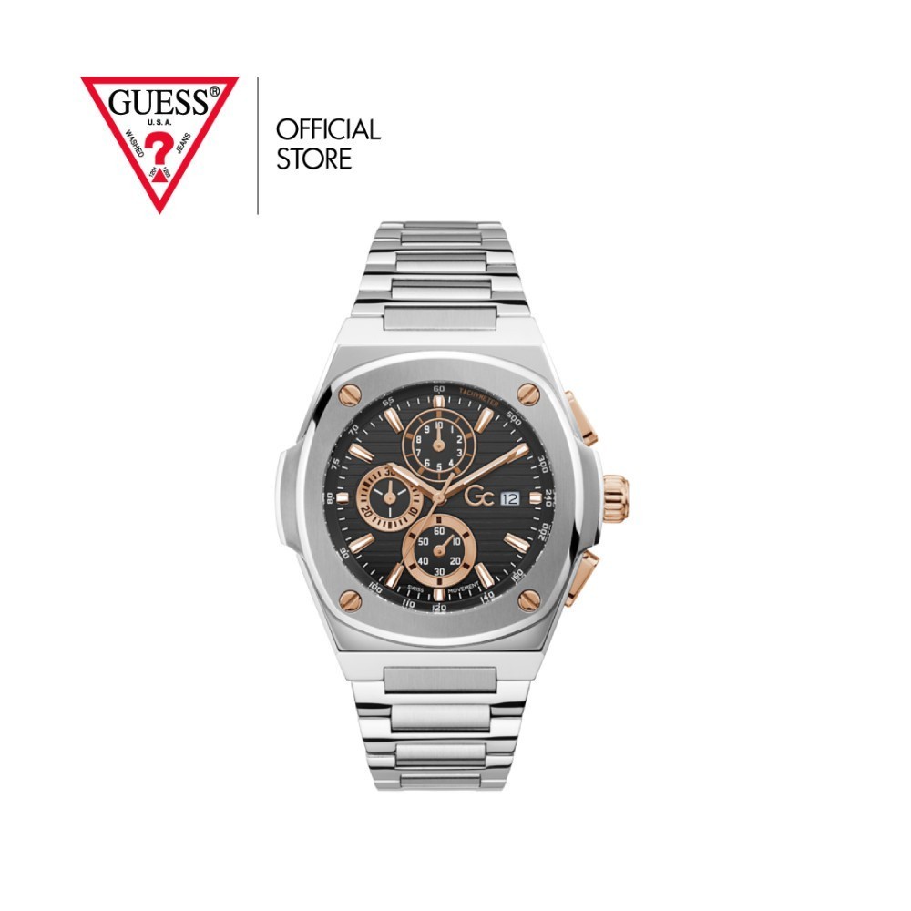 GUESS นาฬิกาข้อมือผู้ชาย Gc Coussin Shape รุ่น Y99001G2MF สีเงิน นาฬิกา นาฬิกาข้อมือ นาฬิกาผู้ชาย