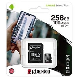 Memory Card KINGSTON Micro SDcard แท้ CanvasSelectPlus 256GB (100MB) UHS-I C10 U1 A1 V10 sd card Mem