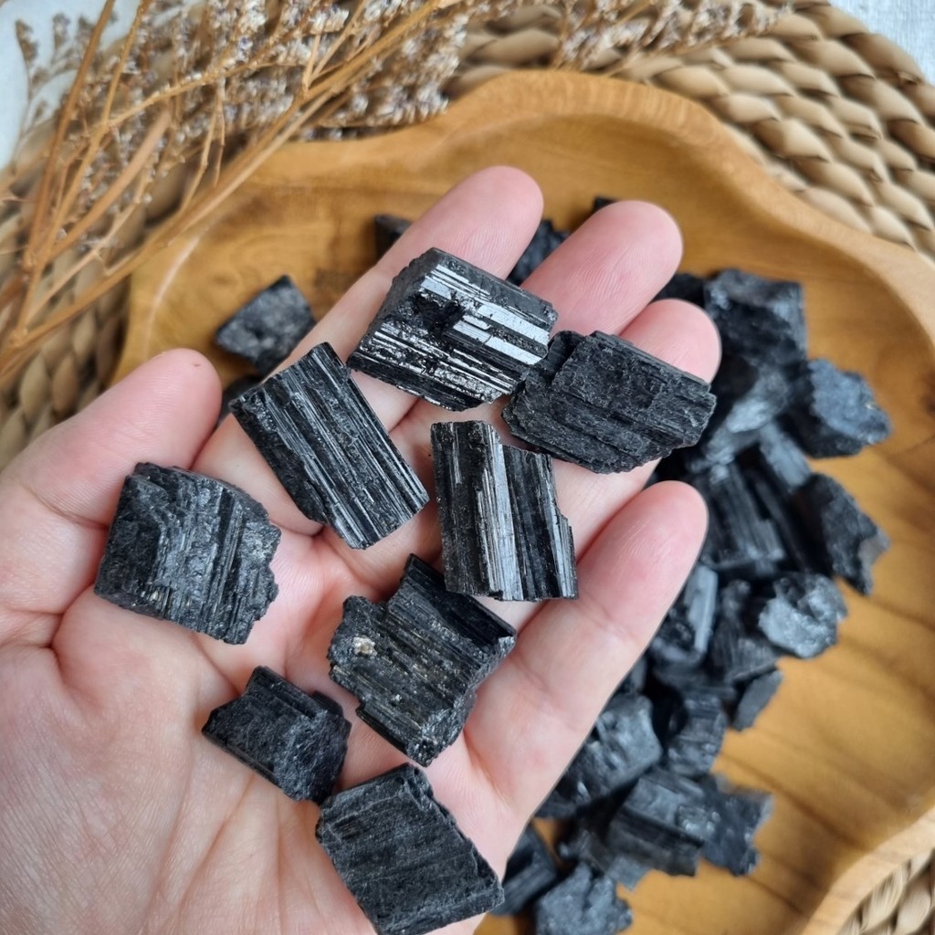Raw Black Tourmaline Chunk - S Size