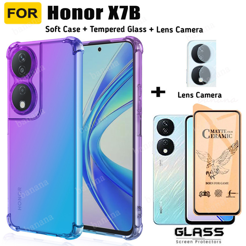 เคสโทรศัพท์มือถือกระจกนิรภัย กันกระแทก และฟิล์มเลนส์ สําหรับ Honor X7b X8B X8A X7A X6A X7 B