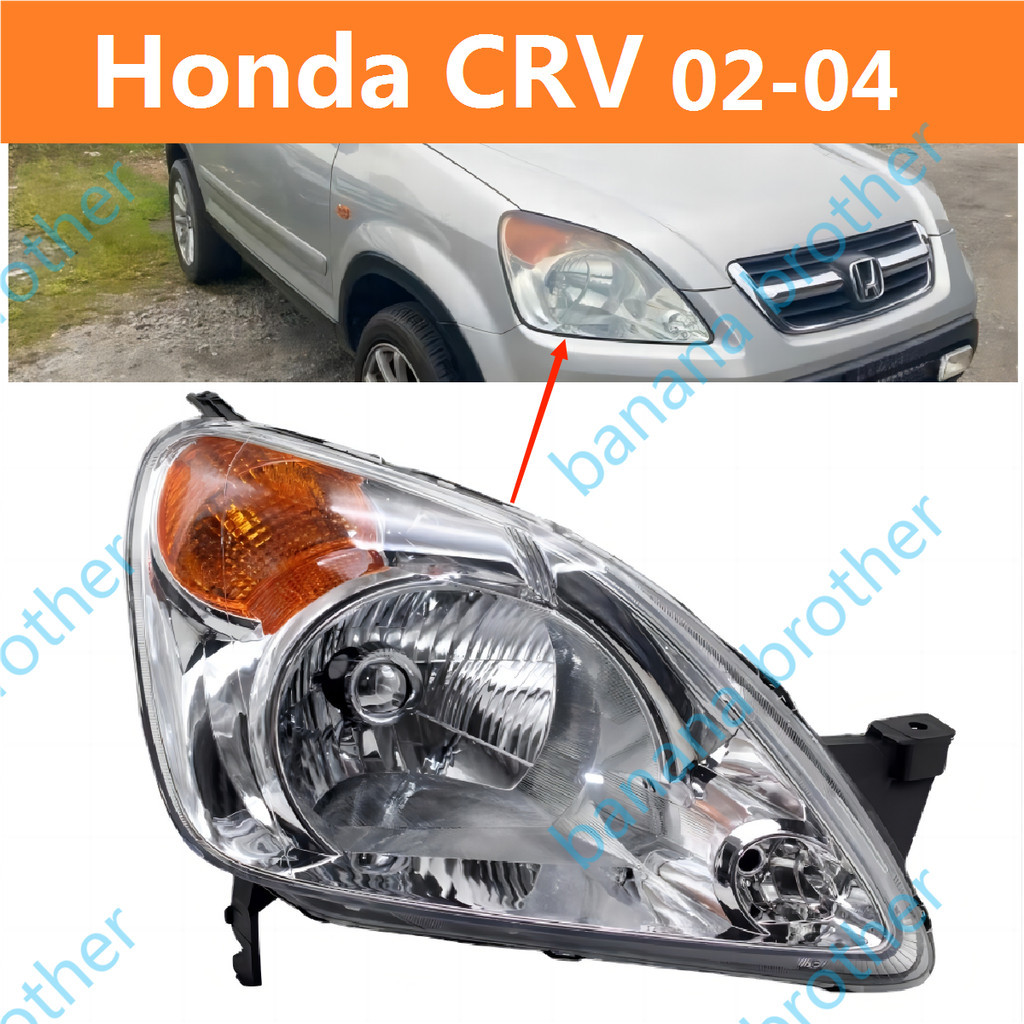 ไฟหน้า สําหรับ Honda CRV G2 CR-V GEN2 2002-2004 HEADLAMP  HEADLIGHT  LENS HEAD LAMP FRONT LIGHT/Headlamp Coverไฟหน้าสำหรับ ไฟหน้า โคมไฟหน้า ไฟหน้า​โปรเจค​เตอร์​ โคมไฟหรถยนต์ เลนส์กระจก headlamp headlight front light lens