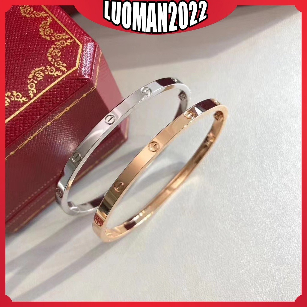 Cartier love Series สร้อยข้อมือแคบ ของขวัญวันวาเลนไทน์