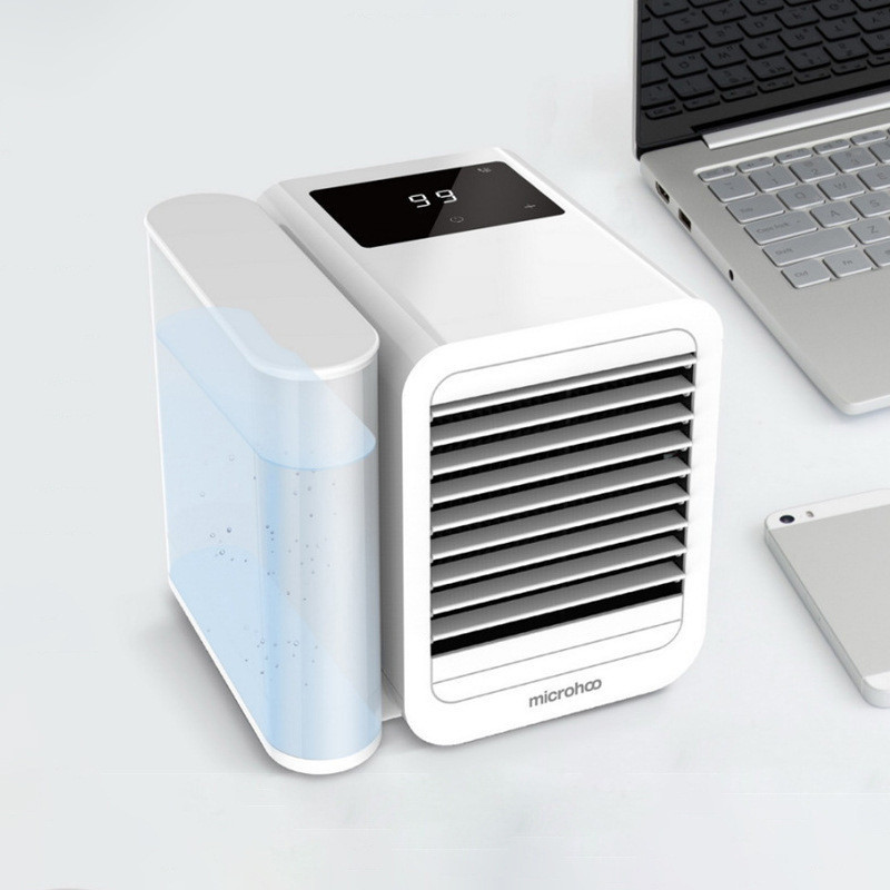 Small Air Cooler Desktop Usb Portable Water-Cooled Small Fan Gift Home Office Student Desktop Air Conditioner Fan