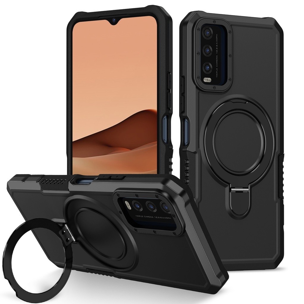 สําหรับVivo Y20 2021 Y20S Y20i Y12S Y12A Y20S Gกันกระแทกวงเล็บแม่เหล็ก2025 สไตล์ใหม่เคสแข็งเลนส์สีดําป้องกันโทรศัพท์สีฟ้าRFVTGBB ราคา ถูกที่สุด ดีลบีเคเค แกลเลอรีภาพที่ 2
