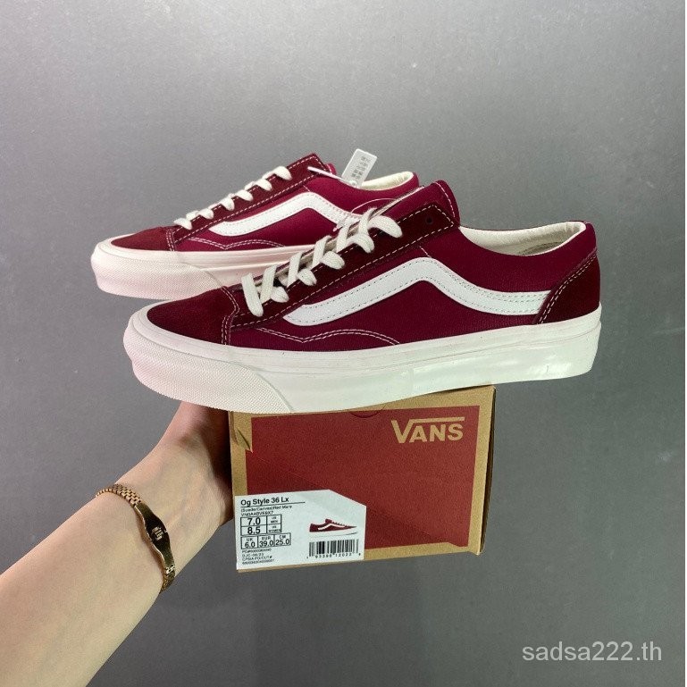 รองเท้าผ้าใบ Vans Vault og style 36 Crimson HEAD