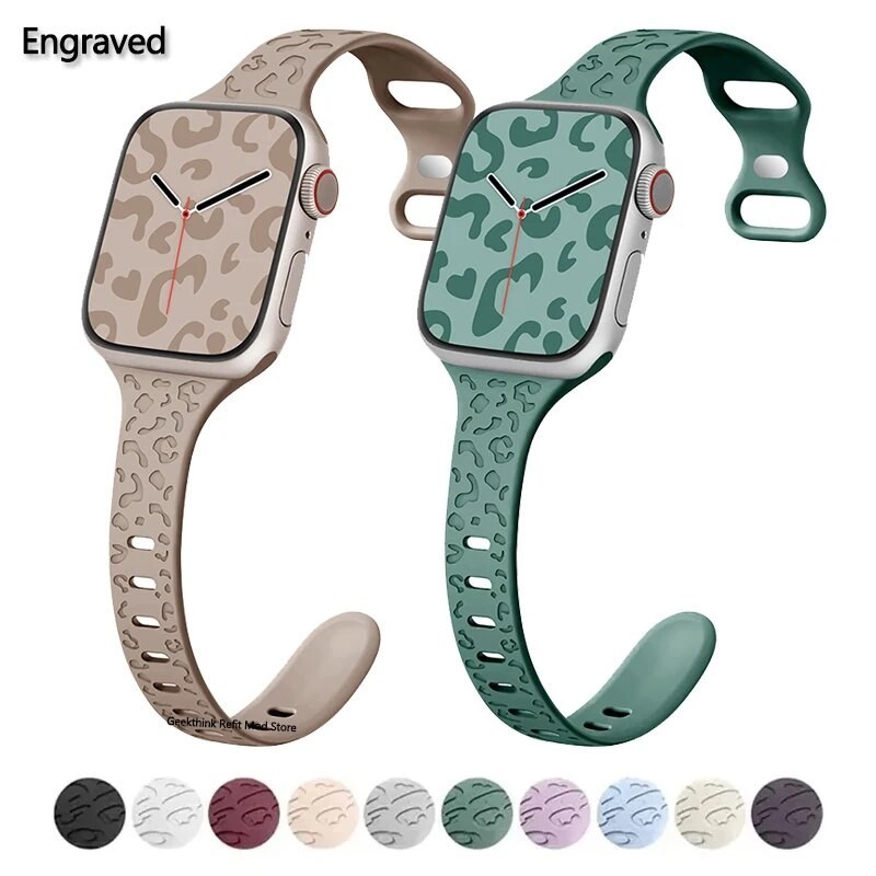 สายนาฬิกาข้อมือซิลิโคน แกะสลัก สําหรับ Apple Watch Ultra 49 มม. 40 มม. 44 มม. 41 มม. 45 มม. 38 มม. iwatch Series 9 8 7 6 5 4 3 SE Ultra 2