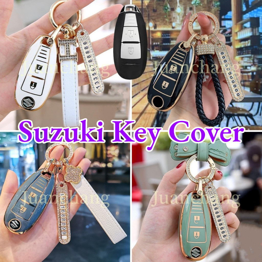 ใหม่ เคสรีโมตกุญแจรถยนต์ TPU พร้อมพวงกุญแจ สําหรับ Suzuki Vitara Swift Ignis Kizashi SX4 Baleno Ertiga 2016 2017 2018 2019