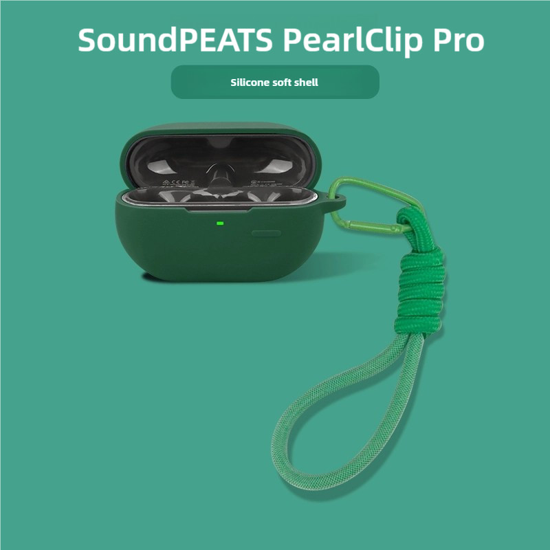 for SoundPEATS PearlClip Pro Case Protective Nylon Lanyard Soft Cover Headphone Shells Washable Housing Anti Dust Sleeve Hand Rope Strap Accessories - รูปที่ 2