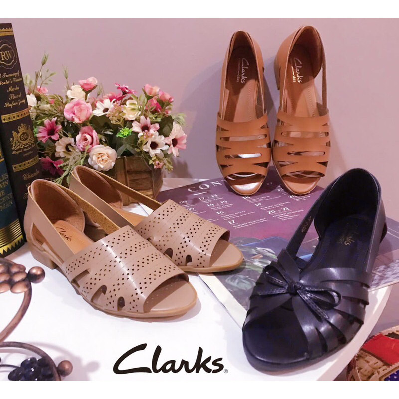 ขอแนะนํา Clarks Ladies Elegance Stylish Loafer Heel Shoes Kasut Sarung Clarks Wanita Raya 2025