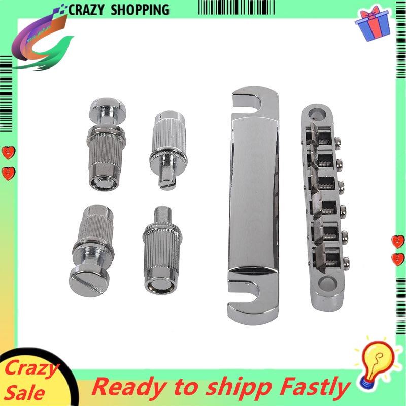 Guitar Tune-O-matic Bridge Tailpiece Tail สําหรับ Les Paul LP Style 1 ชุด