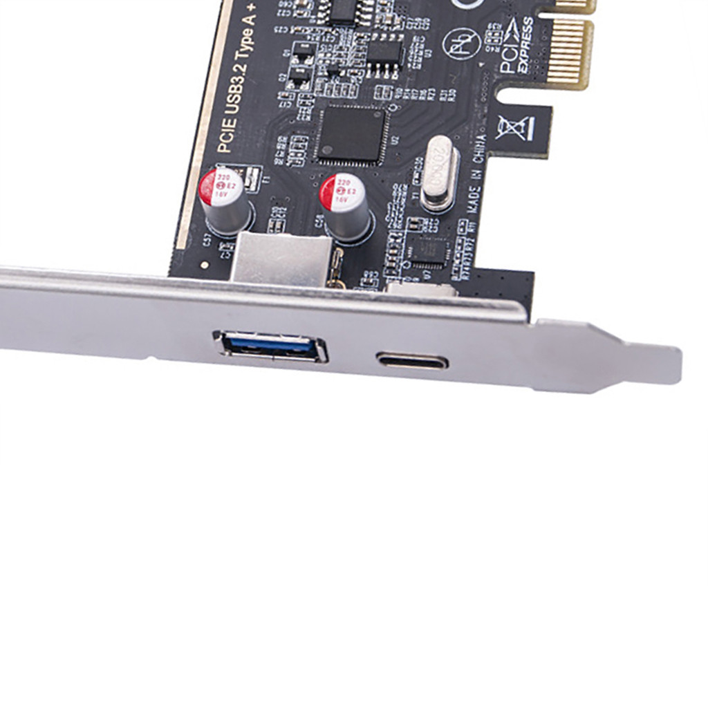 Pci-e X4 ถึง TYPE-C + A การ์ดขยาย USB3.2 gen2 Dual-Channel 10Gbps PCI Express อะแดปเตอร์ Riser การ์ดสําหรับ 4U 2U แชสซี PC Desktop