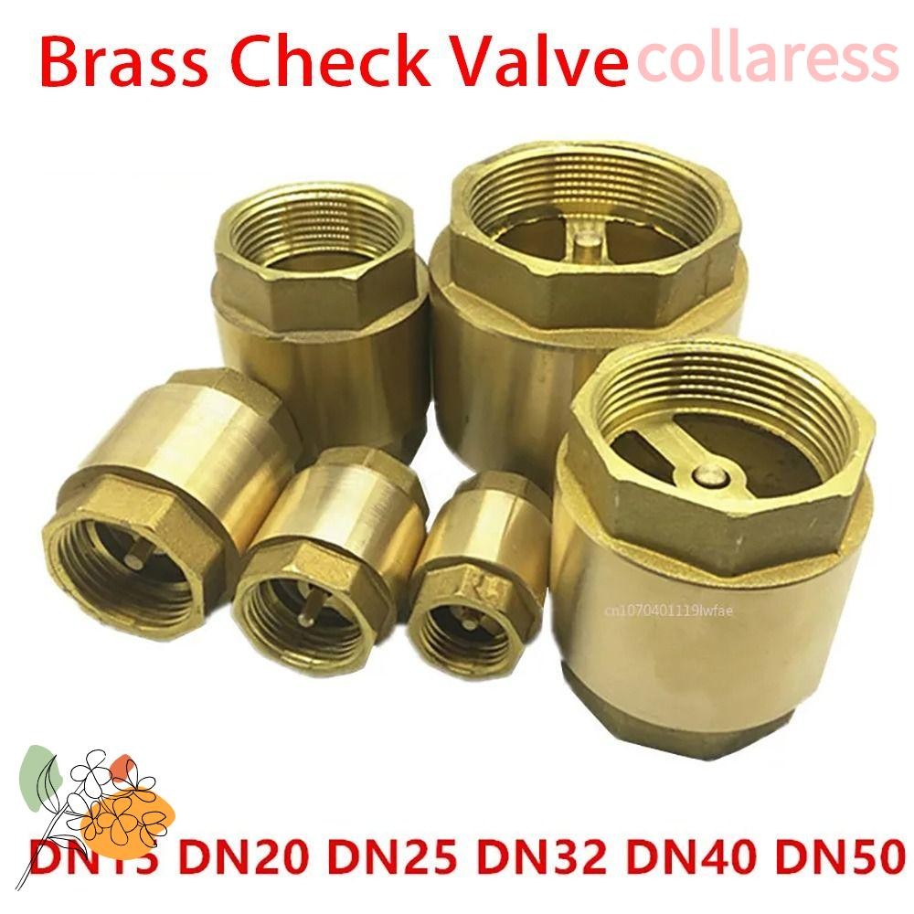 Collaress 1 ชิ้น One-Way วาล์ว, ด้ายหญิง 1/2" 3/4" 1" 2" DN15 DN20 DN25 NPT ทองเหลืองตรวจสอบวาล์ว, In-Line ฤดูใบไม้ผลิชลประทานระบบพิพิธภัณฑ์สัตว์น้ําควบคุม Anti Backflow วาล์ว
