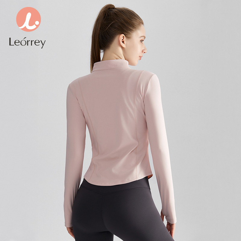 Leorrey-เสื้อแจ็คเก็ตแขนยาวสำหรับใส่เล่นกีฬาแบบมีซิปทั้งตัว เสื้อแจ็คเก็ตระบายอากาศได้ดี ราคา ถูกที่สุด ดีลบีเคเค แกลเลอรีภาพที่ 2