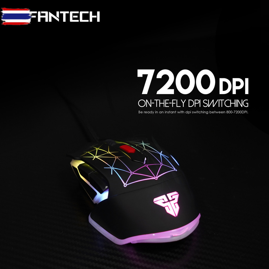FANTECH X7s RGB Blast Optical Macro Key RGB Gaming Mouse เมาส์เกมมิ่ง ออฟติคอล ตั้งมาโครคีย์ได้ ความ