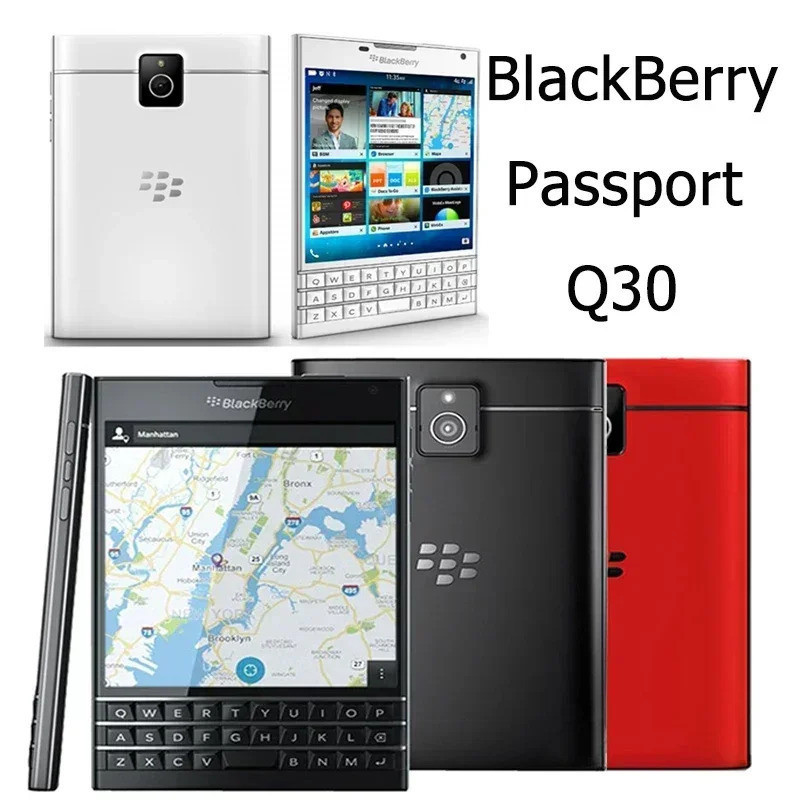 BlackBerry Passport Q30 4G โทรศัพท์มือถือ 4.5 IPS หน้าจอ LCD 32GB SQC100-1 Quad-Core BlackBerry-OS ส