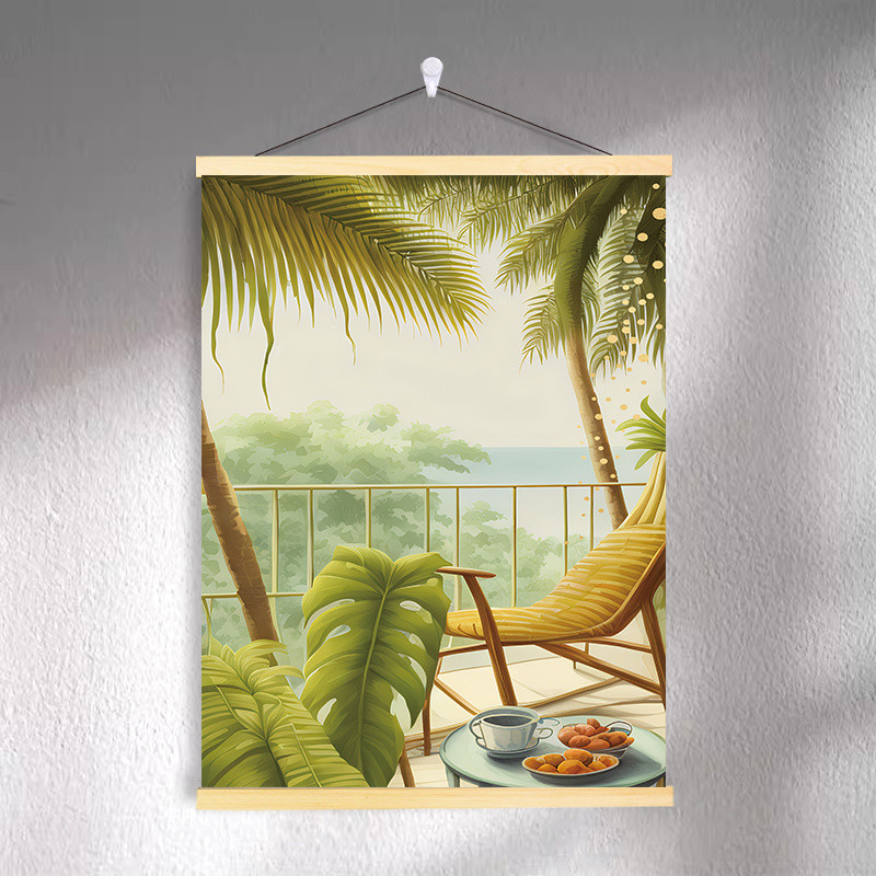 ของตกแต่งบ้าน ที่เรียบง่ายทันสมัยริมทะเลระเบียงหน้าต่างภูมิทัศน์ภาพวาดไม้เนื้อแข็งห้องนั่งเล่นห้องนอนห้องรับประทานอาหารไฟฟ้าเมตรกล่องตกแต่งเลื่อนปิดกั้นว