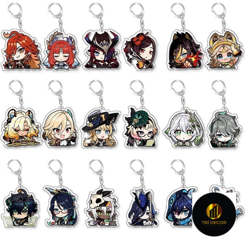 Genshin Impact culali orron iansan พวงกุญแจอะคริลิคเกมจี้การ์ตูนกระเป๋าเป้สะพายหลังจี้ของขวัญ