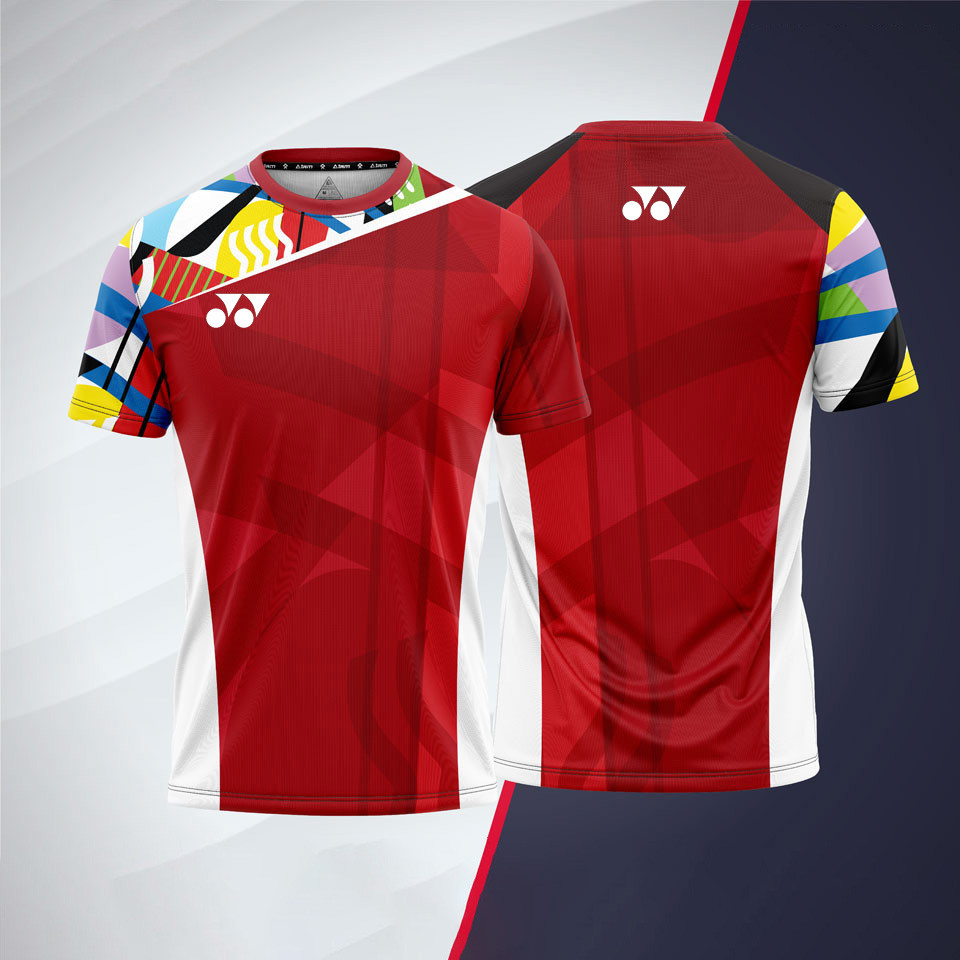 มีจําหน่าย-yonex Jersey Fashion Boutique Sports Baju T เสื้อ leak Leisure เสื้อยืดผู้ชายขนาดหลวมแบดมินตันกีฬาวิ่งรูปแบบ 3D พิมพ์กีฬาแขนสั้น CODE:11