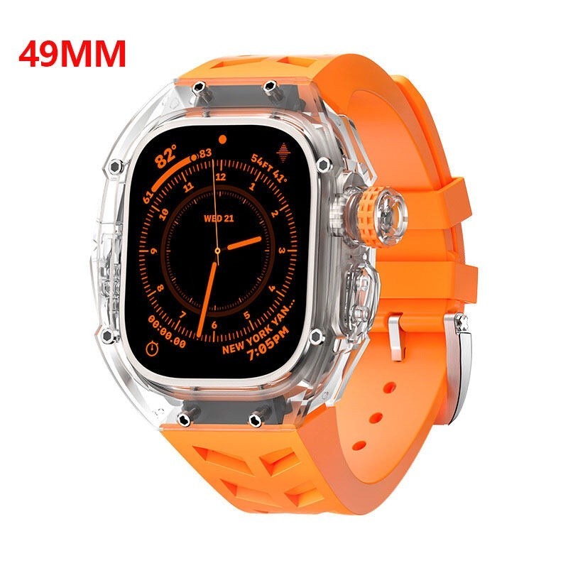 สายนาฬิกาข้อมือ แบบใส หรูหรา สําหรับ Apple watch series 8 7 6 Ultra 49 มม. 5 4 i watch SE 45 มม. 44