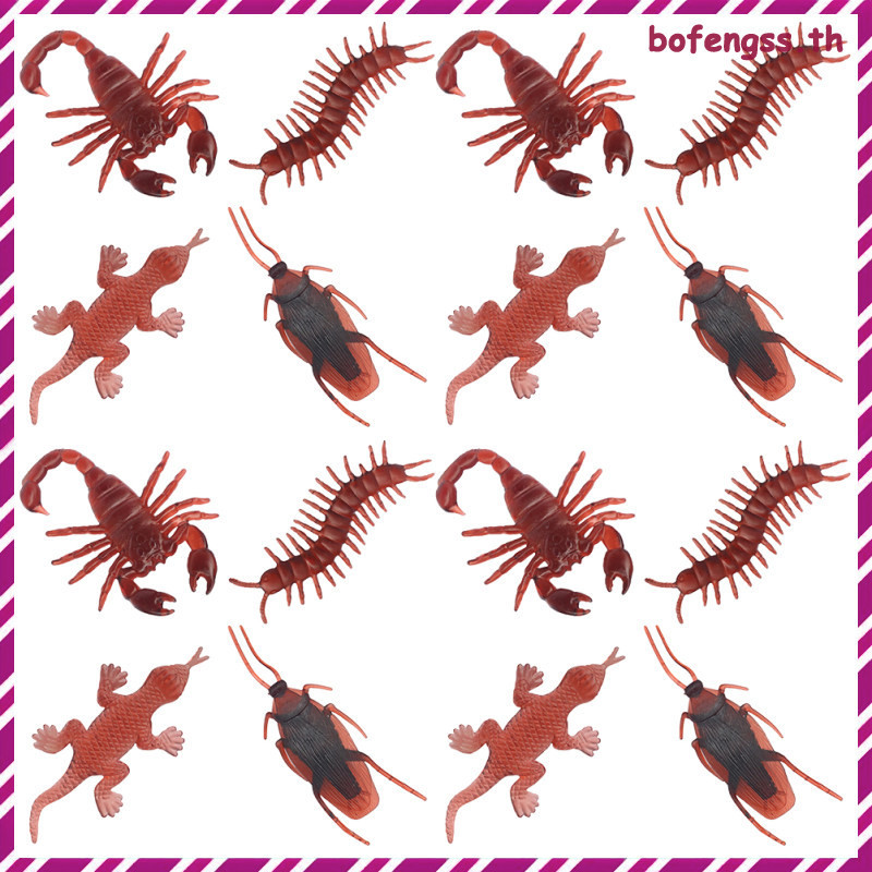 【 ในสต ็ อก 】 ฮาโลวีนแมลงจําลอง Centipede Scorpion Gecko Decor Props หนอนของเล ่ น Haunted House เทศกาลคอสเพลย ์