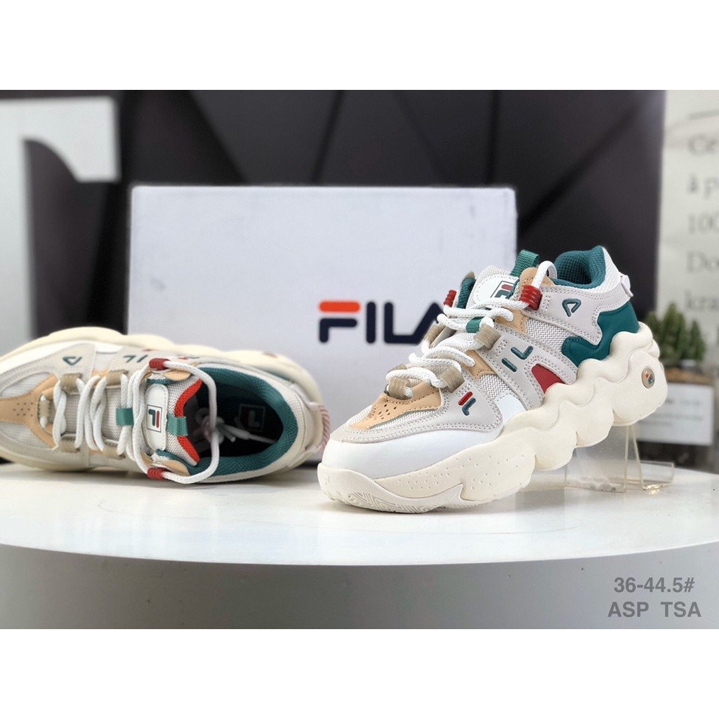 FILA FUSION Barricade Low Breakthrough series of low top thick sole increase all casual sports jogging shoes