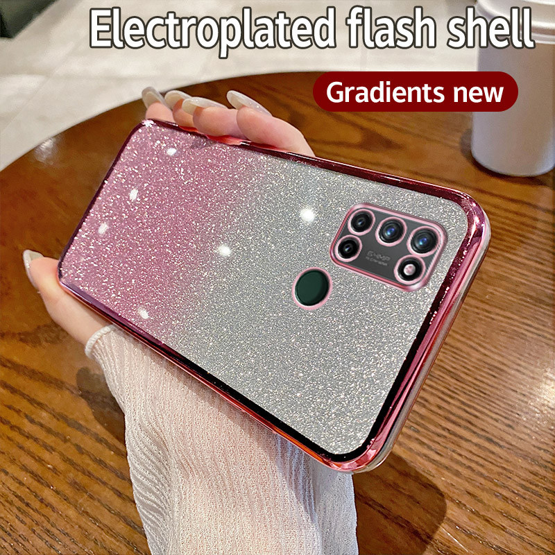 สําหรับRealme C17 กรณีกันกระแทกTPU Electroplated Glitterเคสโทรศัพท์สําหรับRealme C17 ฝาหลัง