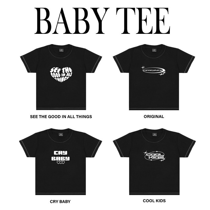 [ส่งจากโรงงาน]ออก24ชั่วโมง OOOK เสื้อยืด baby tee เสื้อ