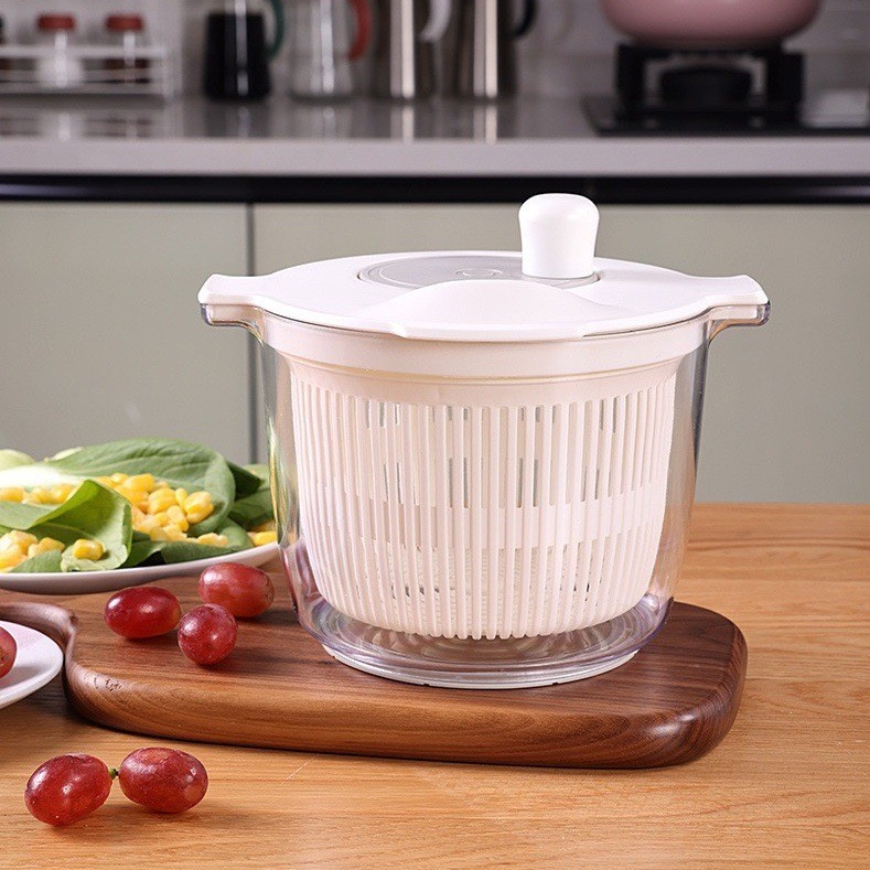 ญี่ปุ่นสลัดผัก dehydrator ห้องครัวครัวเรือนผักอ่างล้างหน้าตะกร้าระบายน้ำผลไม้ HAND-cranked หมุนเครื